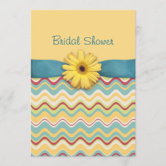 Fresh as a Daisy Bridal Shower Custom Chevron Invitation