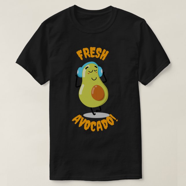 Fresh Avocado Cool and funny fruit T-Shirt (Design Front)