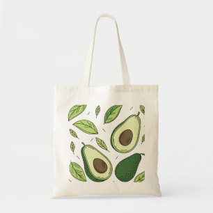 Fresh Avocado with Green Leaves – Tote Bag