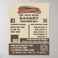 Fresh Baguettes, Bakers, Bakery Store Advert