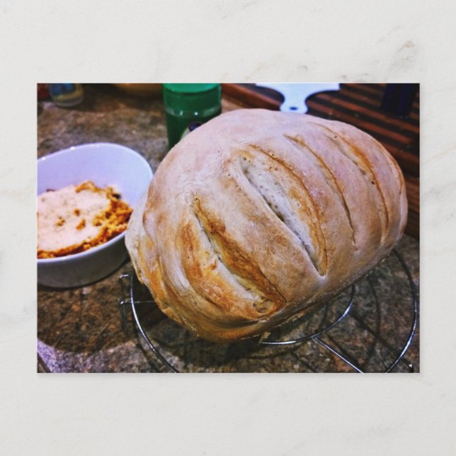 Fresh Baked Bread and Pasta Postcard (Front)