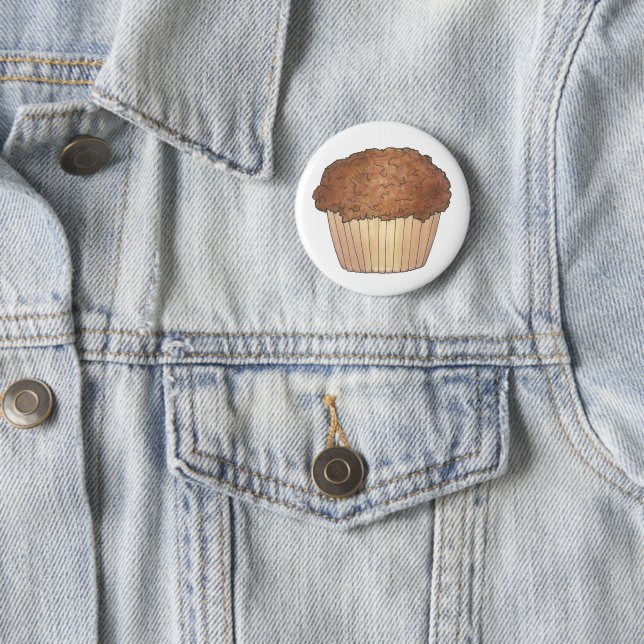 Fresh Baked Streusel Crumb Muffin Bake Sale Foodie 6 Cm Round Badge (In Situ)