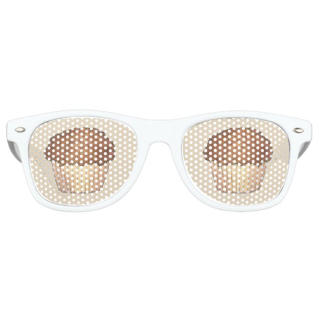 Fresh Baked Streusel Crumb Muffin Bake Sale Foodie Retro Sunglasses (Front)