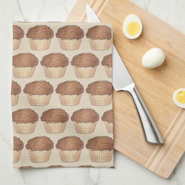 Fresh Baked Streusel Crumb Muffin Bake Sale Foodie Tea Towel (Quarter Fold)