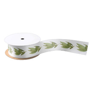 FRESH BAY LEAVES 1.5" Wide Satin Ribbon