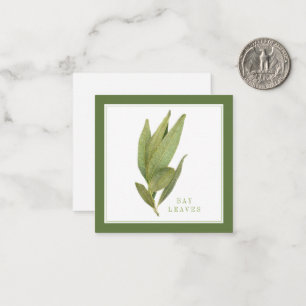 FRESH BAY LEAVES 2.5" Square Flat Card / Green