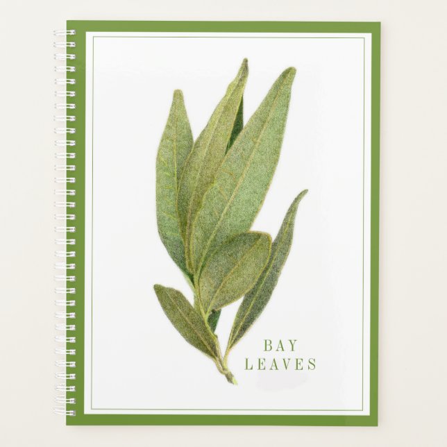 FRESH BAY LEAVES 8.5x11 Planner / Green (Front)