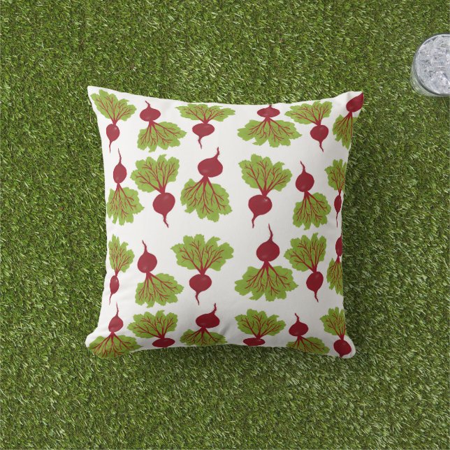 Fresh Beet Collection White Cushion (Grass)