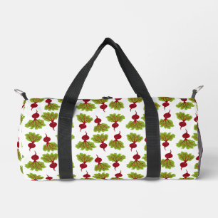 Fresh Beet Collection White Duffle Bag