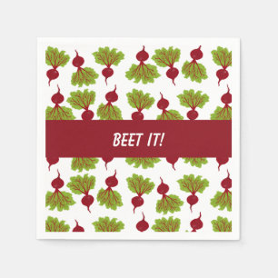 Fresh Beet Collection White Napkin