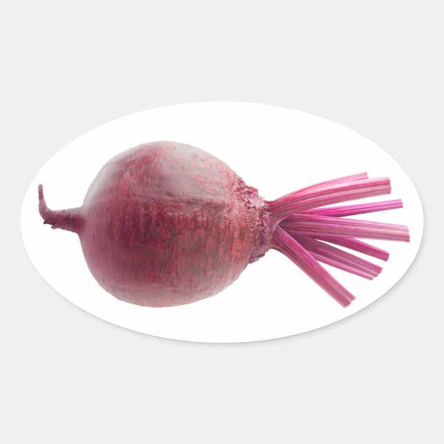 Fresh beetroot oval sticker (Front)