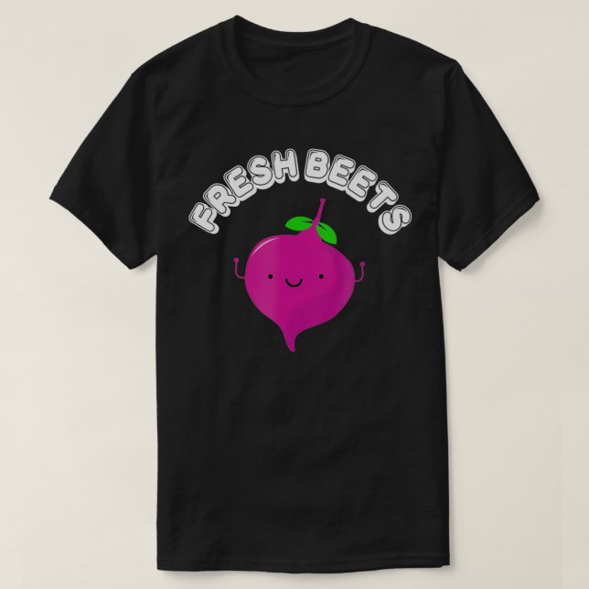 FRESH BEETS beetroot vegetarian electronic music f T-Shirt (Design Front)