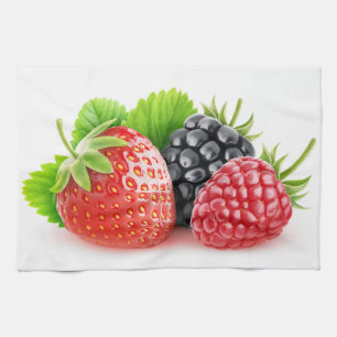 Fresh berries tea towel