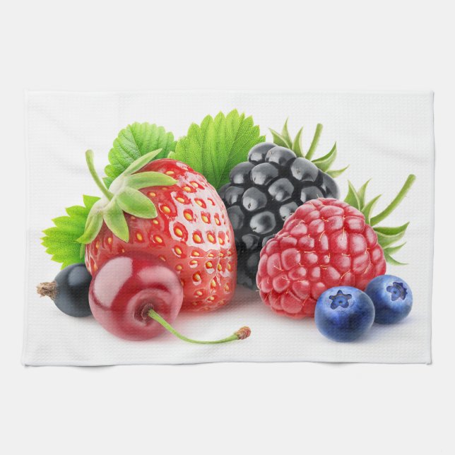 Fresh berries tea towel (Horizontal)