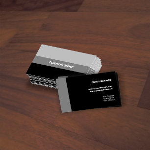 Fresh Black Contemporary Transparency Business Card