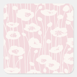 Fresh Blossoms | Neutral - Blush Pink Square Sticker