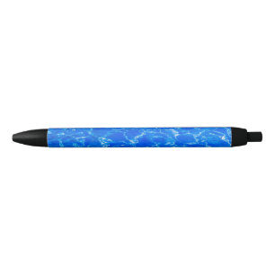 Fresh Blue Water Black Ink Pen