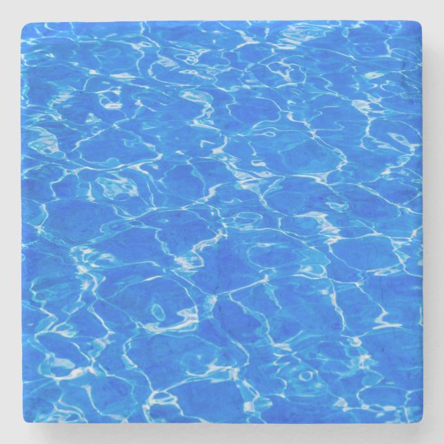 Fresh Blue Water Stone Coaster (Front)