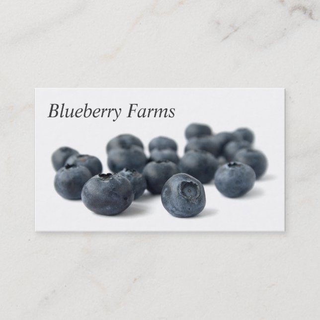 Fresh Blueberries Business Card (Front)