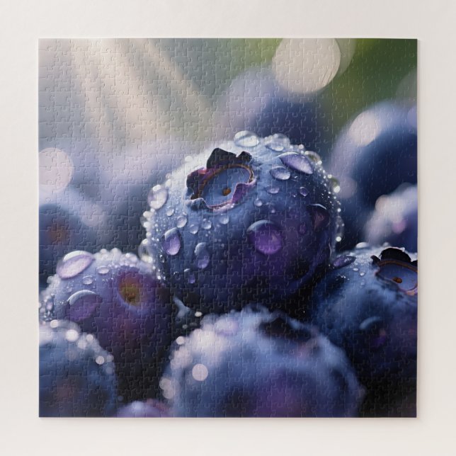 Fresh Blueberries Close Up Jigsaw Puzzle (Vertical)