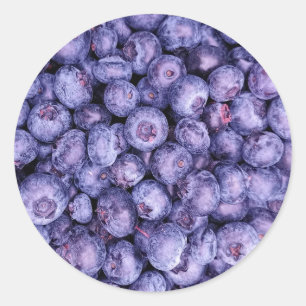 Fresh Blueberries Photography Classic Round Sticker
