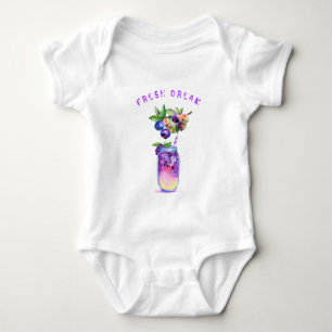 Fresh Blueberry Drink Baby Bodysuit - Custom Text