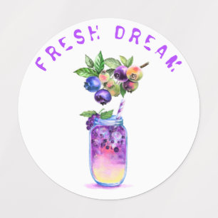 Fresh Blueberry Juice Cool Drink - Summer Cocktail