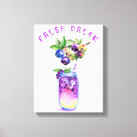 Fresh Blueberry Juice Cool Drink - Summer Cocktail
