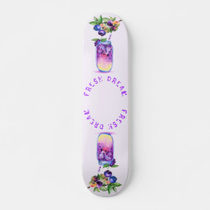 Fresh Blueberry Juice Cool Drink - Summer Time Skateboard