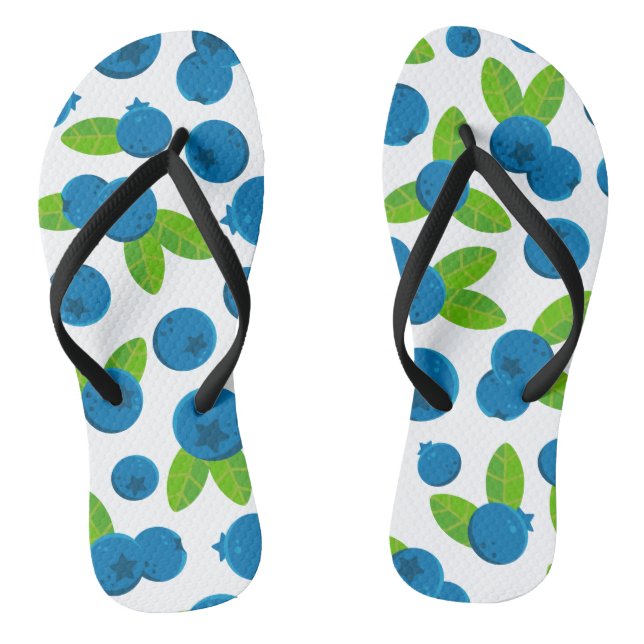 Fresh Blueberry Pattern Jandals (Footbed)
