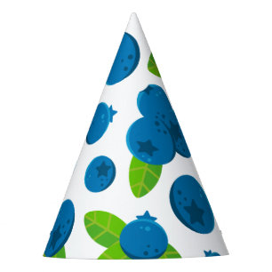 Fresh Blueberry Pattern Party Hat