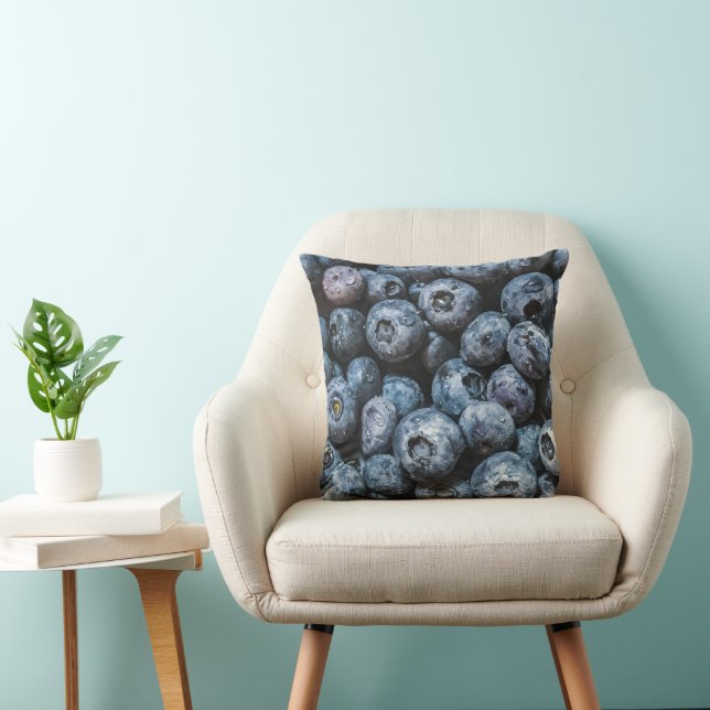 Fresh Blueberry Photograph Cushion (Chair)