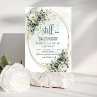Fresh Bohemian Greenery We Still Do Invitation