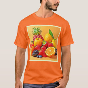 Fresh Bounty: Vibrant Fruit Harvest Design T-Shirt
