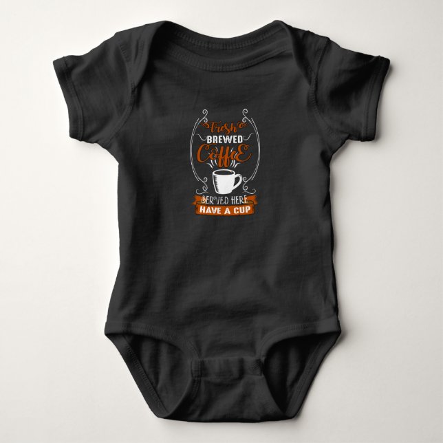 Fresh Brewed Coffee Baby Bodysuit (Front)