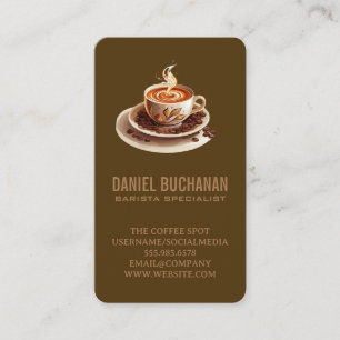Fresh Brewed Coffee Cup Business Card