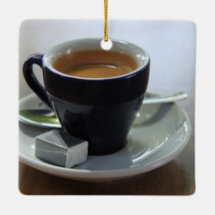 Fresh brewed espresso ceramic tree decoration