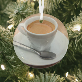 Fresh brewed espresso  glass tree decoration