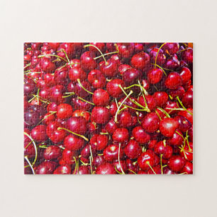 Fresh Bright Red Cherries on the Pier Jigsaw Puzzle