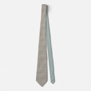 Fresh Brown Green Plaid Tie