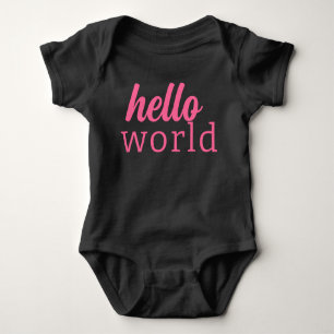 Fresh Brush Script Hello Romper Baby Bodysuit