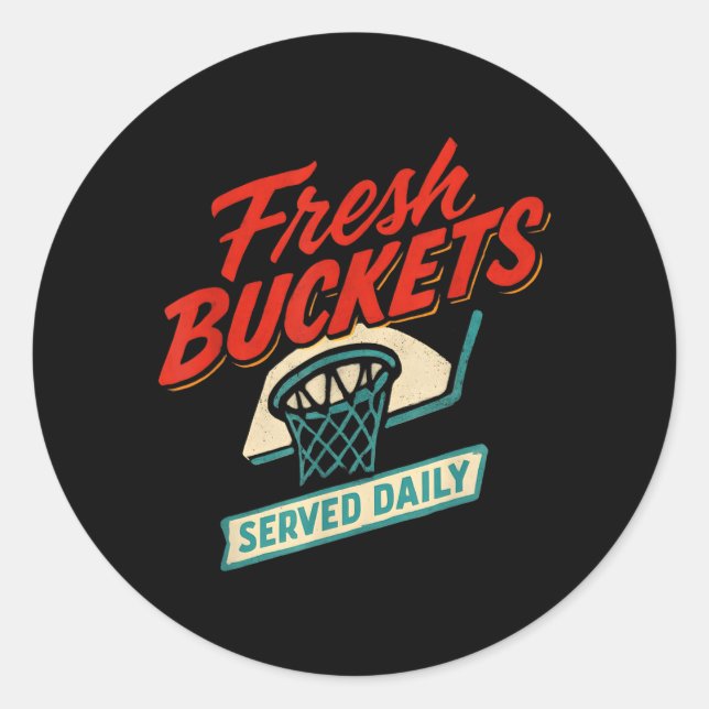 Fresh Bucs Served Daily - Basball 4 Classic Round Sticker (Front)