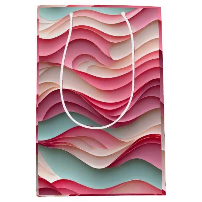 Fresh Candy Coloured Waves Medium Gift Bag (Front)