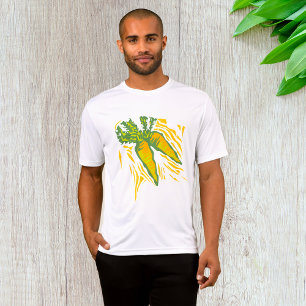 Fresh Carrot Colorful Vegetable Art T-Shirt