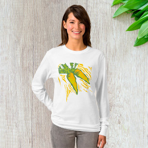 Fresh Carrot Colorful Vegetable Art T-Shirt