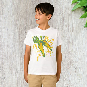 Fresh Carrot Colourful Vegetable Art T-Shirt