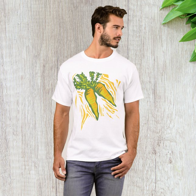 Fresh Carrot Colourful Vegetable Art T-Shirt (Creator Uploaded)