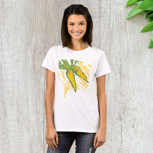 Fresh Carrot Colourful Vegetable Art T-Shirt