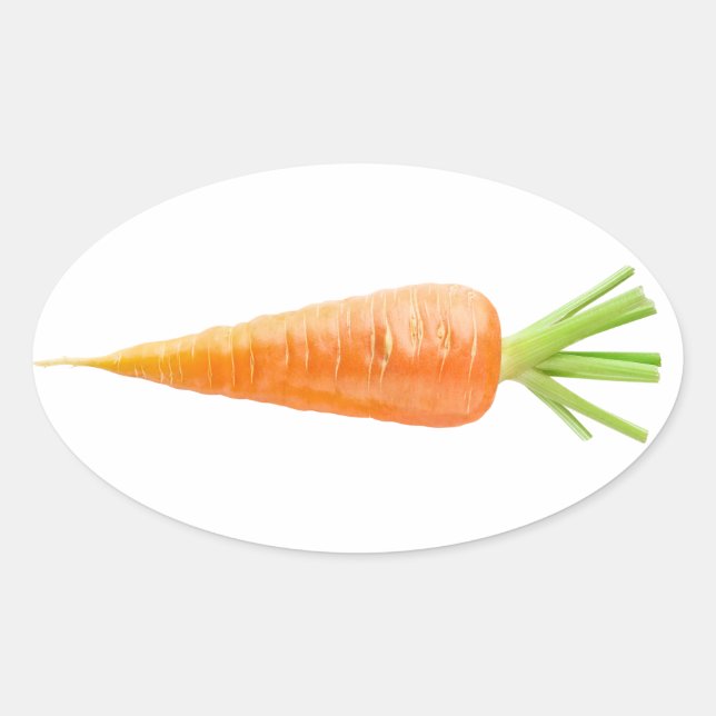 Fresh carrot oval sticker (Front)