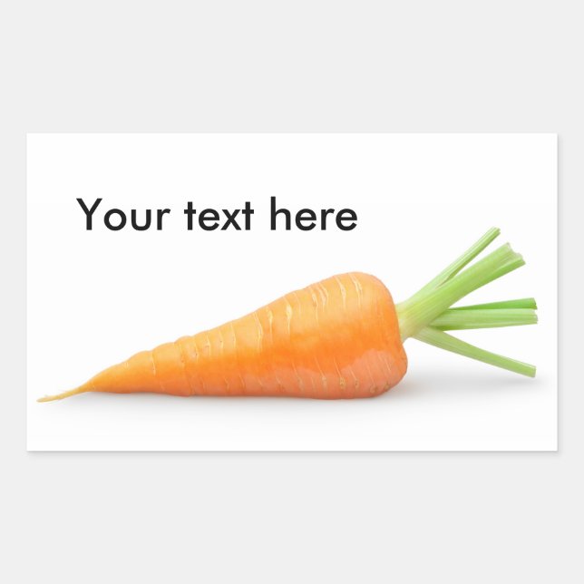 Fresh carrot rectangular sticker (Front)